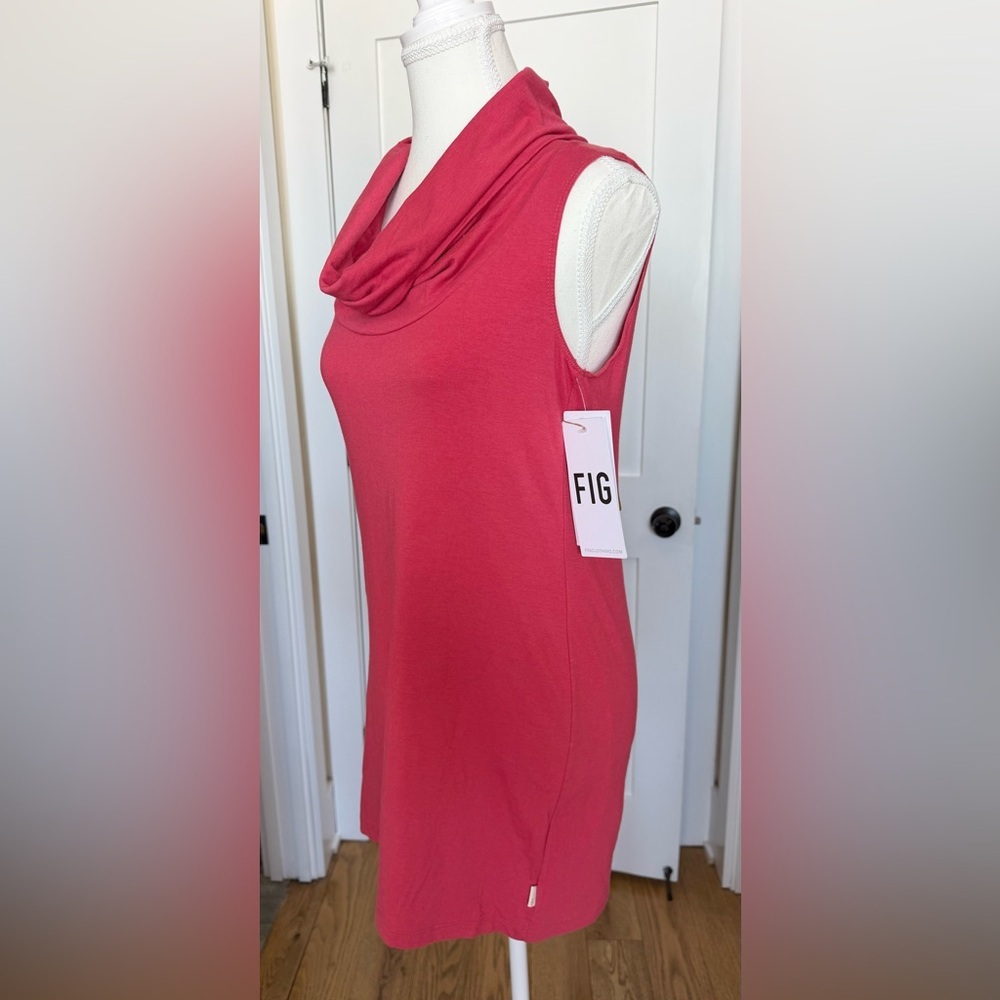 NWT FIG Clothing Sleeveless Cowl Neck Minidress/Tunic | Size Small - Picture 3 of 4
